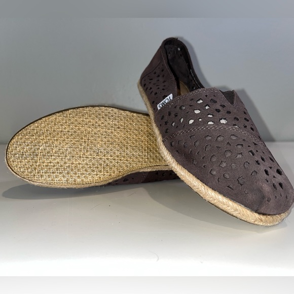 TOMS Moroccan suede Espadrilles Women’s sz 6 NWOT - Picture 3 of 5